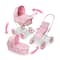 Badger Basket Pink Rosebud Just Like Mommy 3-in-1 Doll Pram, Carrier & Stroller